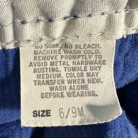 Vintage OshKosh B’gosh Vestbak Blue Corduroy Overalls 3-6 M - Picture 13 of 14